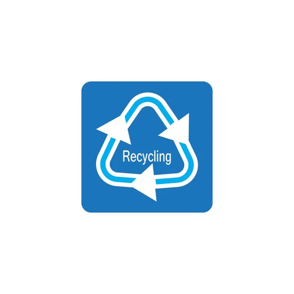 Recycling Symbol Und Symbol Vektorvorlage — Stockvektor