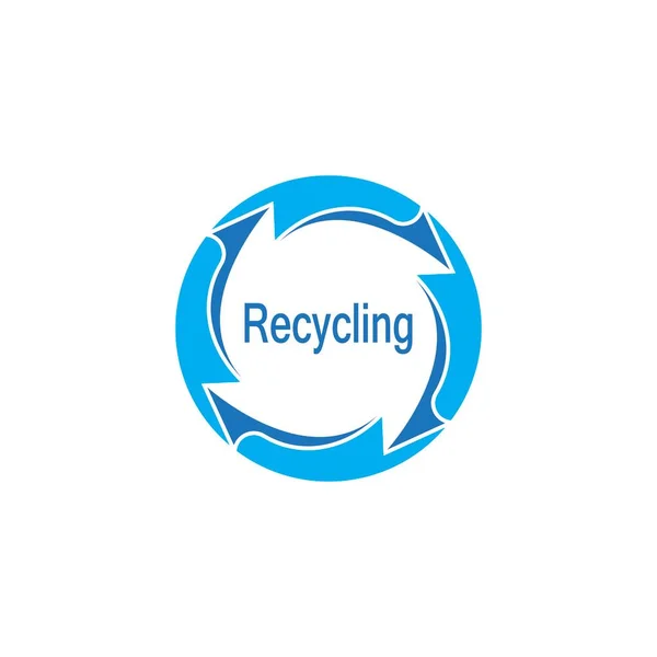 Recycling Symbol Und Symbol Vektorvorlage — Stockvektor