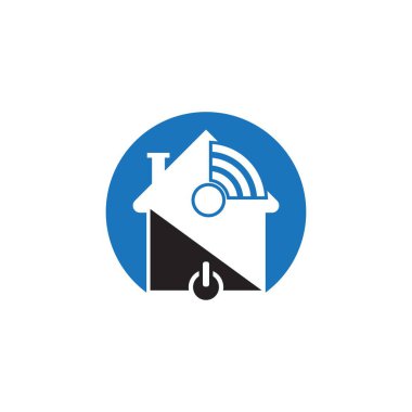 Eko akıllı ev teknolojisi vektör şablonu çizimi