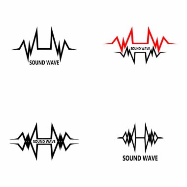 Ses dalgaları vektör çizim şablonu
