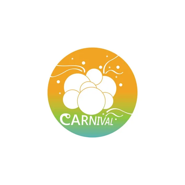 Icono Carnaval Plantilla Vector Símbolo — Archivo Imágenes Vectoriales