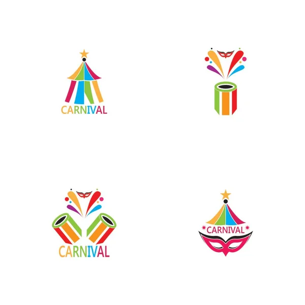 Icono Carnaval Plantilla Vector Símbolo — Vector de stock