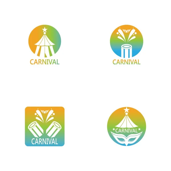 Ícone Carnaval Modelo Vetor Símbolo — Vetor de Stock