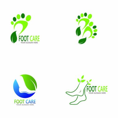 Ayak sağlığı simgesi ve sembol vektörü