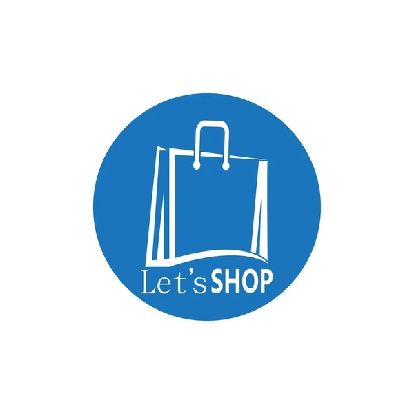 Bag Shopping Vektorvorlage Für Online Shops — Stockvektor