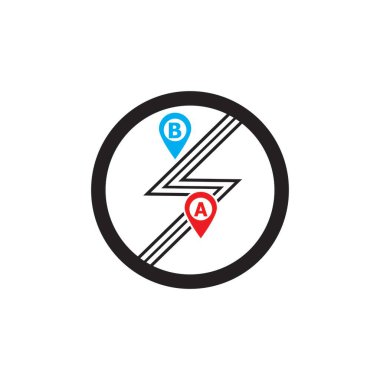 Siyah yol yol vektör şablonu çizimi