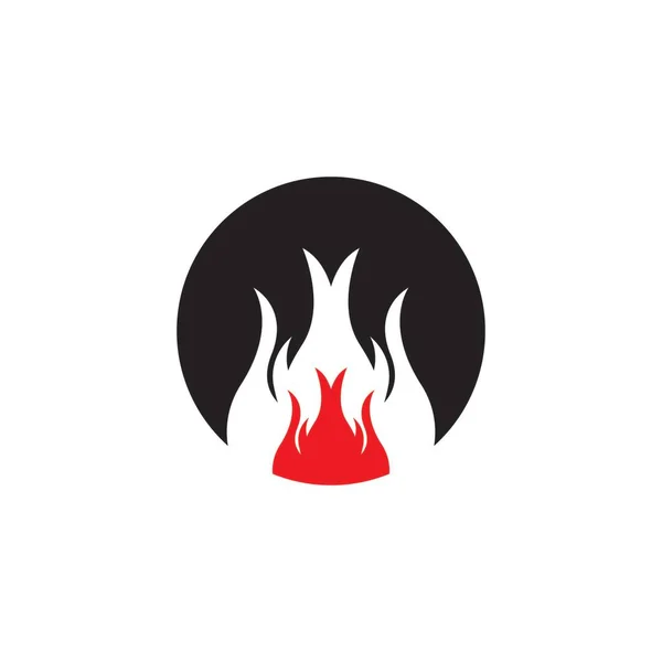 Tűzláng Ikon Szimbólum Vektor Illusztráció — Stock Vector