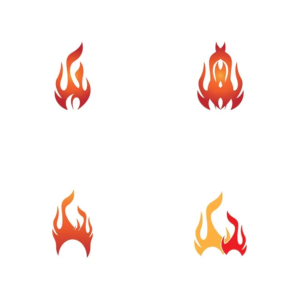 Tűzláng Ikon Szimbólum Vektor Illusztráció — Stock Vector