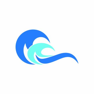 Su dalgası simge vektör çizim