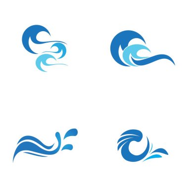 Su dalgası simge vektör çizim