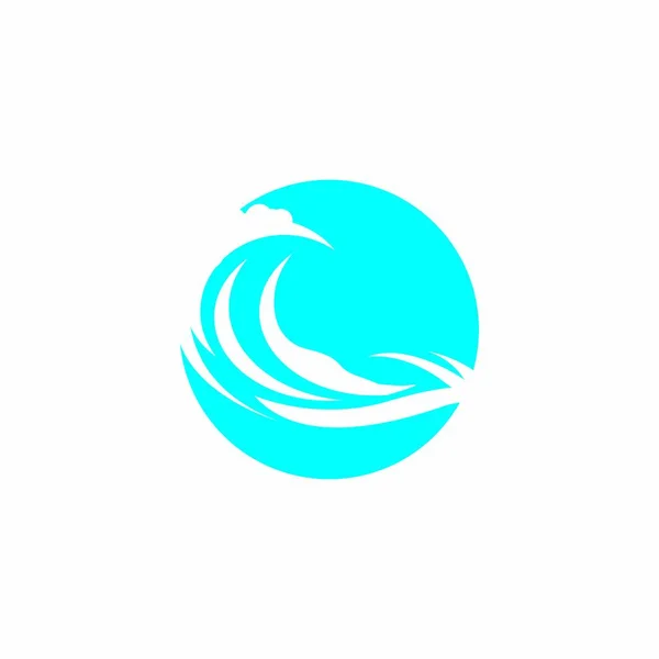 Icono Onda Agua Vector Ilustración — Vector de stock