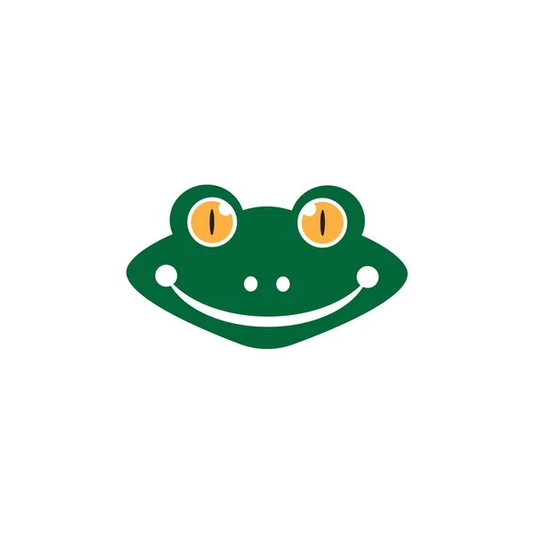 Grüne Frosch Ikone Und Symbol Vektor Illustration — Stockvektor