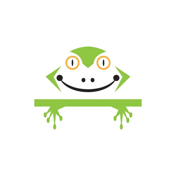 Icono Rana Verde Ilustración Vector Símbolo — Vector de stock