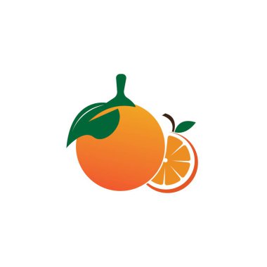 Turuncu logo tasarımı Vektör simgesi çizimi