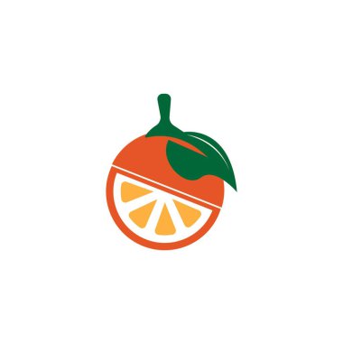 Turuncu logo tasarımı Vektör simgesi çizimi