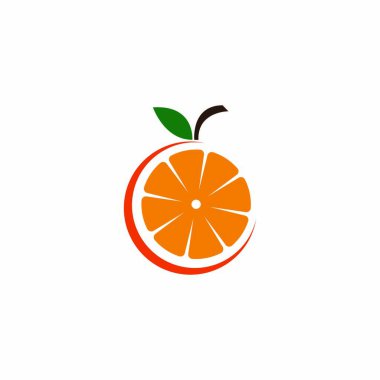 Turuncu logo tasarımı Vektör simgesi çizimi