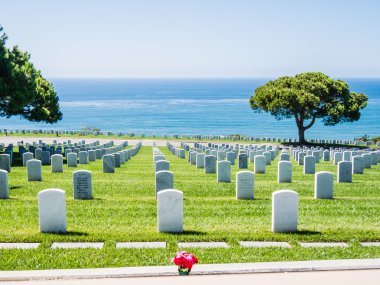 San Diego, Amerika Birleşik Devletleri - 19 Eylül: Fort Rosecrans mezarlığı Septem üzerinde