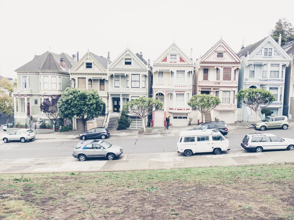 SAN FRANCISCO, EUA - SETEMBRO 14: Praça Alamo em 14 de setembro , — Fotografia de Stock