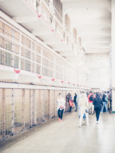 SAN FRANCISCO, USA - SEPTEMBER 15: Alcatraz Penitentiary on Sept