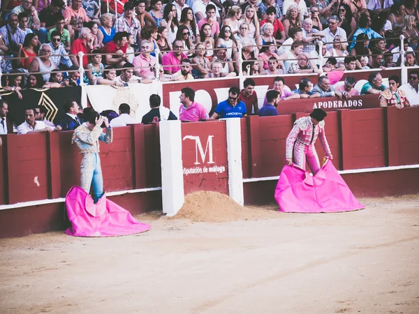 MALAGA, SPAIN - AUGUST 12: bullfight on August 12, 2015 in Malag — Stock Photo, Image