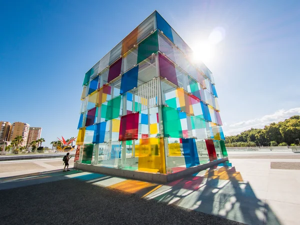 MALAGA, SPAIN - AUGUST 16: Pompidou Centre on August 16, 2015 in — Φωτογραφία Αρχείου
