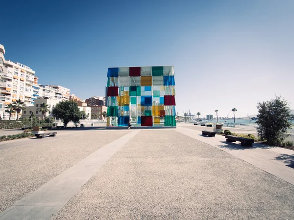 MALAGA, SPAIN - AUGUST 16: Pompidou Centre on August 16, 2015 in — 图库照片