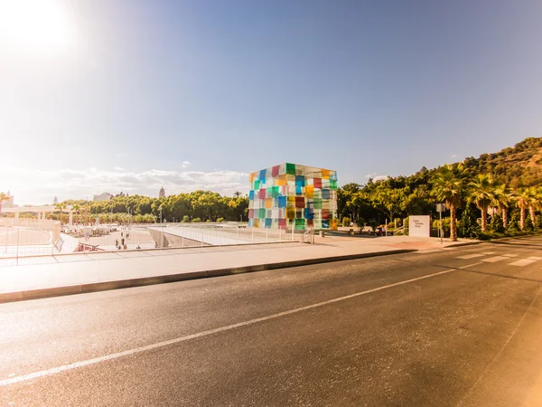 MALAGA, ESPANHA - 16 de agosto: Centro Pompidou em 16 de agosto de 2015 em — Fotografia de Stock