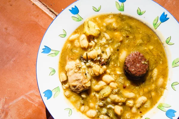 Fabada asturiana da vicino — Foto Stock