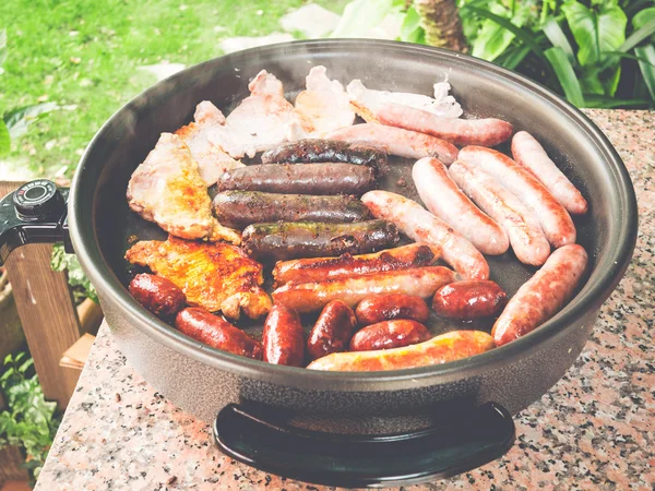 BBQ posiłek, vintage — Zdjęcie stockowe