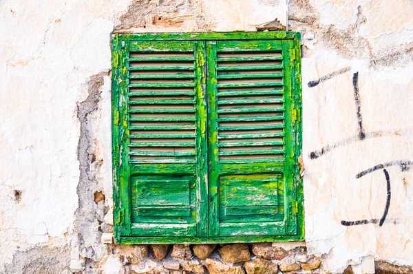 Old Wooden Window Malaga Spain — Stock Photo, Image