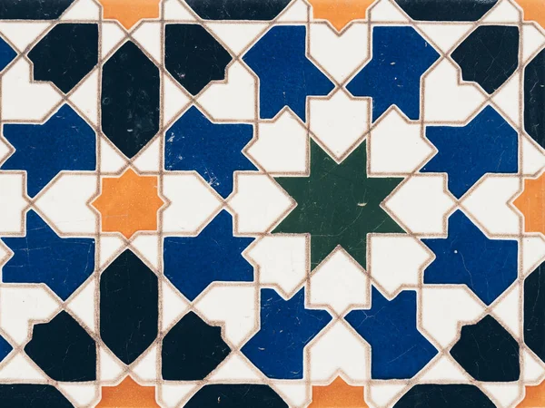 Spanish Tiles Decoration Close — Stock Photo, Image