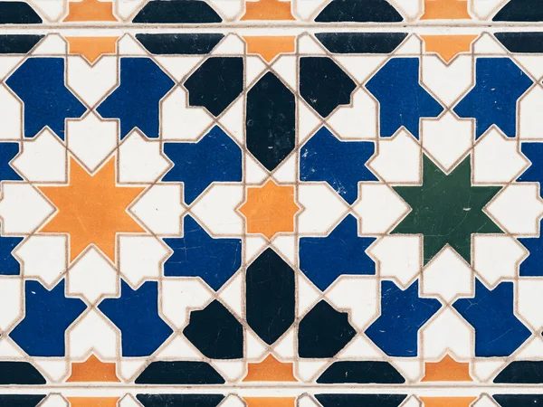 Spanish Tiles Decoration Close — Stock Photo, Image