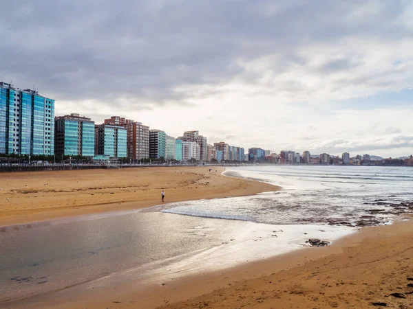 スペイン ギホン 2019年10月17日 都市堤防の風景 — ストック写真