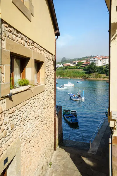 San Vicente Barquera Cantabria España Agosto 2016 Vista Barcos Cerca — Foto de Stock