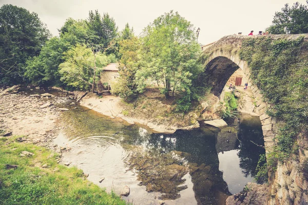 Cantabria Spanje August 2016 Vissenstandbeeld Lierganes Aan Rivier — Stockfoto