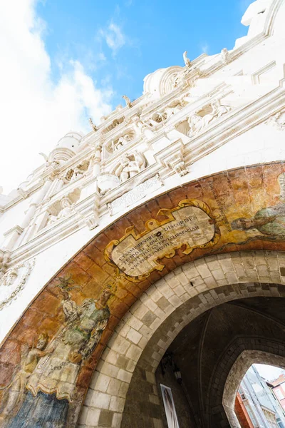 Burgos España 2016 Santa María Arco Antiguo Edificio Medieval Con — Foto de Stock