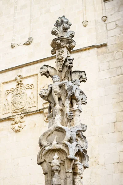 Burgos Spagna 2016 Veduta Frontale Della Cattedrale Cattolica Romana Stile — Foto Stock