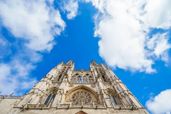 Burgos Španělsko 2016 Pohled Zepředu Gotickou Římskou Katolickou Katedrálu Její — Stock fotografie