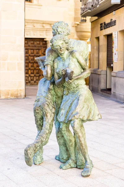 Haro Espanha Julho 2017 Estátua Bronze Centro Cidade — Fotografia de Stock