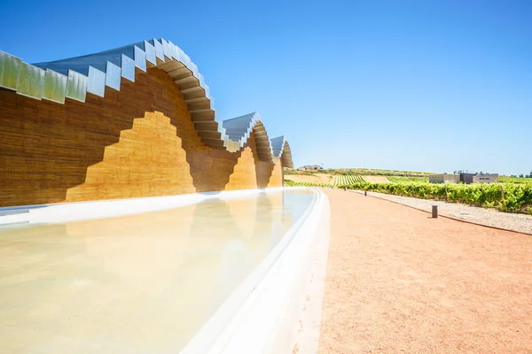 Alava Spain August 2016 View Futuristic Modern Winery Ysios Guardia — 图库照片