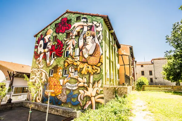 Alava Spanien August 2016 Nahaufnahme Der Von Street Art Bemalten — Stockfoto