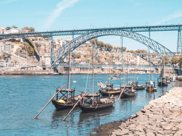 Porto Portugal Juni 2019 Luis Bro Och Douro Älv Det — Stockfoto