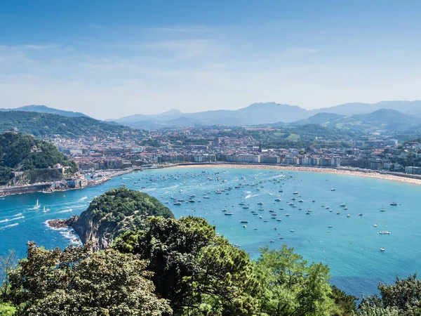 San Sebastian Espanha Fevereiro 2017 Concha Beach Uma Das Praias — Fotografia de Stock