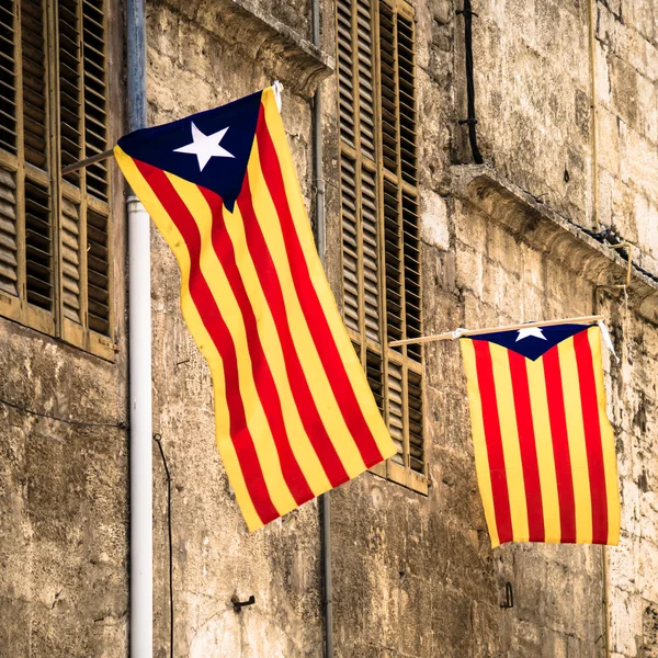 Estelada, la bandera independentista catalana — Foto de Stock