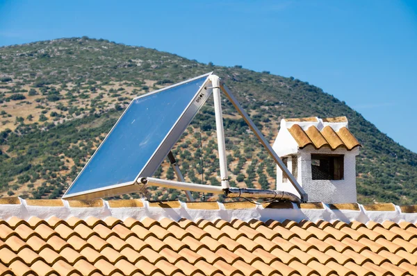 Solar panels on roof — Stock Photo, Image