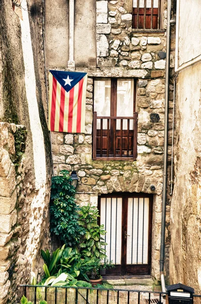 Estelada, die katalanische Unabhängigkeitsflagge — Stockfoto