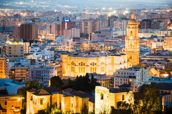 MALAGA, SPAIN - SEPTEMBER 17: Cityscape of Malaga on September 1 — Stock Photo, Image