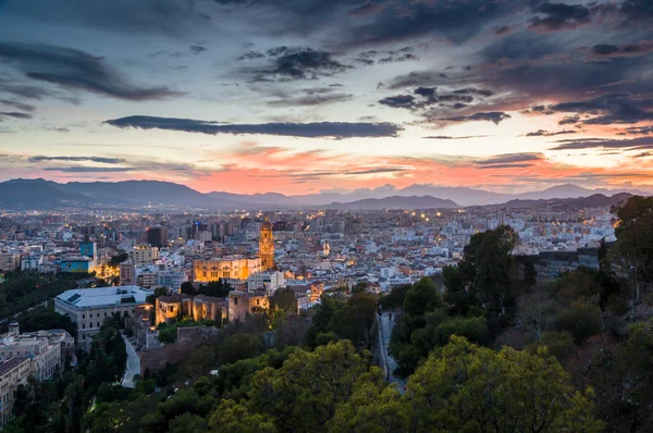 MALAGA, SPAGNA - 17 SETTEMBRE: Paesaggio urbano di Malaga il 1 settembre — Foto Stock