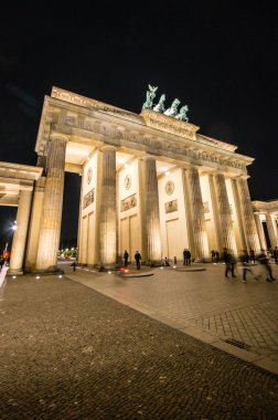 BERLIN, GERMANY - SEPTEMBER 16:  Brandenburg Gate and Pariser Platz on September 16, 2013 in Berlin, Germany. Called Brandenburger Tor, it's one of the few monuments that survived after Second World W