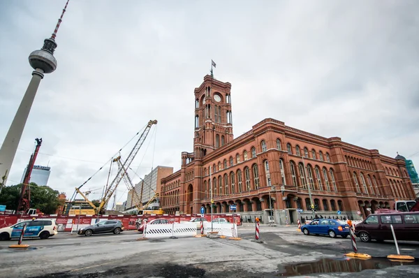 BERLIN, GERMANY - SEPTEMBER 18: red brick town hall on September 18, 2013 in Berlin, Germany. — ストック写真